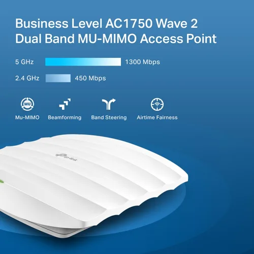 Vista 3 de TP-Link EAP225 - Punto de acceso inalámbrico MU-MIMO AC1200 de instalación en techo , Blanco