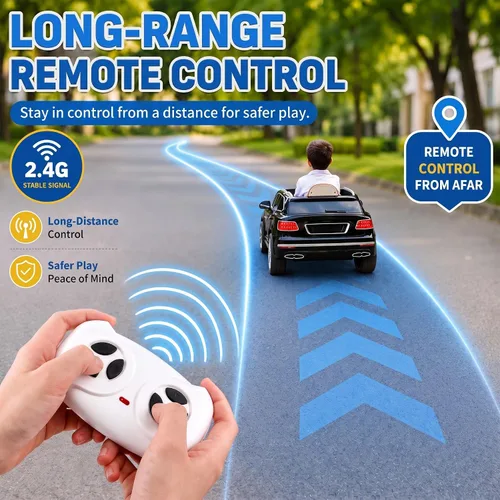 Vista 4 de Control remoto 2.4G para niños de 12 V eléctrico en coche/camión/autos