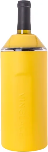 Vista 10 de Vinglacé Enfriador de Botella de Vino - Aislador de Champán Portátil - Funda de Enfriador de Vino de Acero Inoxidable - Mantiene el Vino Frío