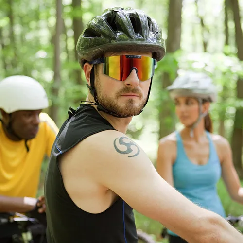 Vista 5 de Lentes de sol polarizados para hombres y mujeres lentes de protección UV para deportes al aire libre lentes polarizados de seguridad ligeros