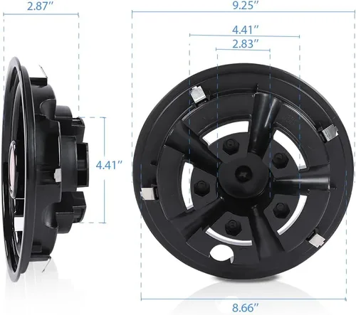 Vista 8 de CHEDA Fundas para ruedas de carrito de golf, tapas de cubo compatibles con Yamaha Club Car E-Z-GO Car 8 pulgadas