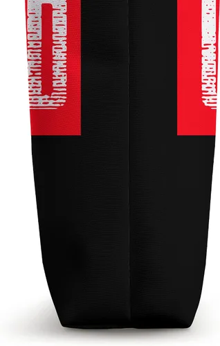 Vista 3 de Bolsa de mano con diseño gráfico rojo y blanco sin