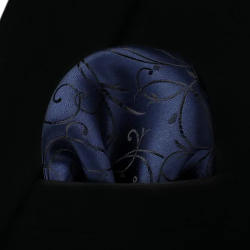 Vista 272 de Corbatas florales tejidas clásicas para hombre, corbata cuadrada de bolsillo, corbatas formales para hombres, boda con pañuelo