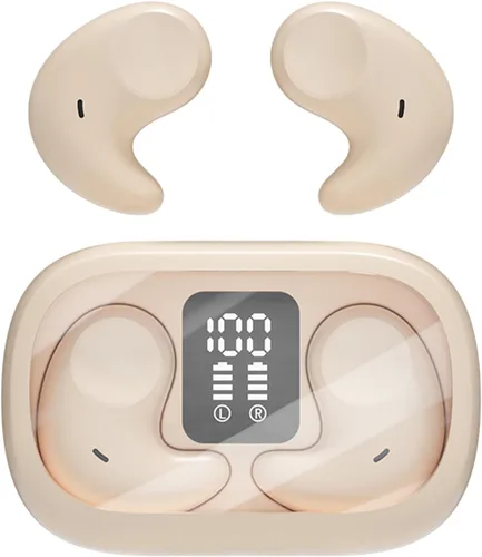Vista 8 de Piluyaa Auriculares para dormir con Bluetooth en el oído, auriculares ligeros, mini tapones invisibles para los oídos, diseño pequeño para personas