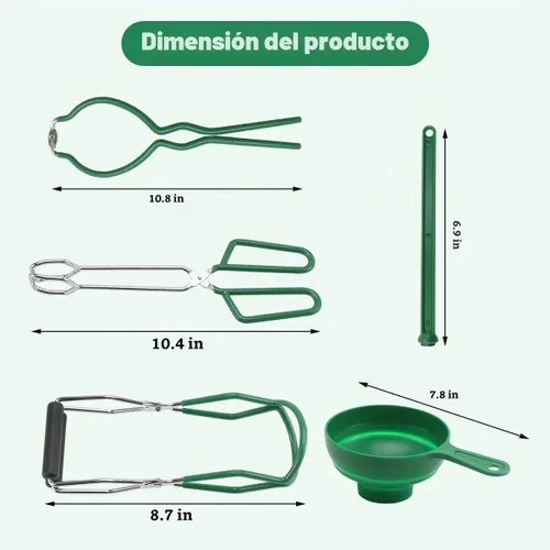 Vista 5 de Fulgutonit Olla de acero inoxidable de 21.5 cuartos de galón con estante y tapa, kit de inicio de suministros de conservas y juego de herramientas