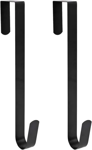 Vista 20 de Sattiyrch Colgador de corona de 12 pulgadas para puerta delantera, gancho de acero para colgar sobre la puerta, colgador de puerta de corona