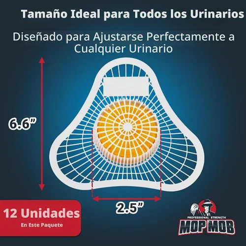 Vista 3 de Protector urinario y desodorante de larga duración con bloque no para, paquete de 12. Ajuste universal, aroma cítrico que libera agentes de limpieza