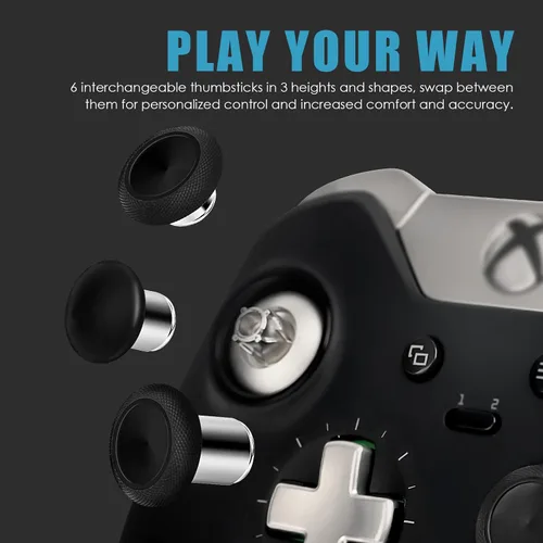 Vista 4 de TOMSIN Palillos de repuesto 6 en 1, intercambian joysticks magnéticos para Xbox One Elite Controller Series 1