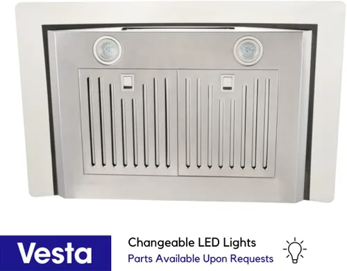 Vista 7 de Vesta Amsterdam - Campana extractora de acero inoxidable de 800 CFM de 36 pulgadas con potente motor, control táctil/gestos, ventilación superior