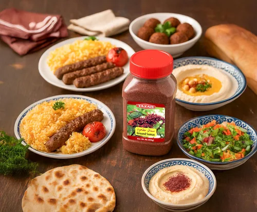 Vista 3 de Tazah Sumac Spice – Condimento de zumaque molido de Jordania de 16 onzas – Ingrediente esencial para la cocina mediterránea y del Medio Oriente