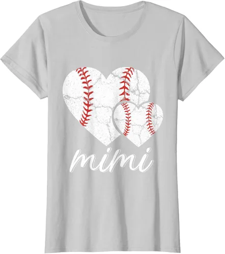 Vista 26 de Camiseta de béisbol Mimi para el Día de la Madre, Negro, S