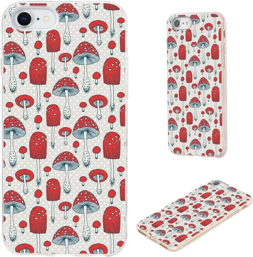 Vista 20 de Funda protectora completa delgada y suave de TPU transparente para iPhone SE 2022/2020, iPhone 8/7/6S/6 - Diseño de música divertida guitarra