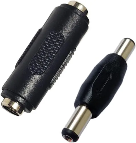 Vista 4 de Adaptador de conector de corriente CC de 10 unidades, 0.217 x 0.083 in, enchufe macho a macho, enchufe hembra a hembra para cámara de seguridad
