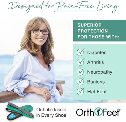 Vista 4 de Orthofeet Zapatos ortopédicos para mujer, para aliviar la fascitis plantar, para juanetes y fascitis plantar