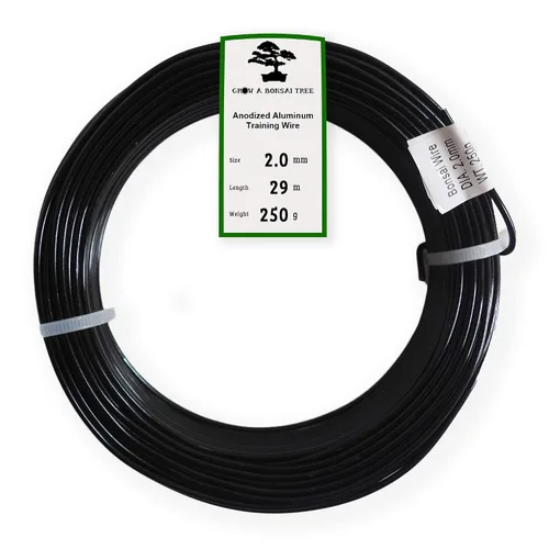 Vista 18 de Alambre de aluminio anodizado de 1.0mm para entrenamiento de bonsái de 250g, rollo grande (114 metros) - Elija su tamaño y color (1.0mm, Negro)