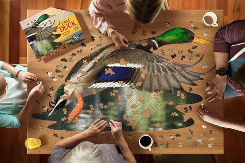 Vista 6 de Madd Capp Puzzles - I AM Duck - Rompecabezas de 1000 piezas con forma de animal, multicolor