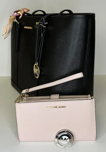 Vista 5 de Michael Kors MICHAEL Michael Kors Jet Set - Bolso de hombro grande TZ con gancho para bolso de muñeca con doble cremallera
