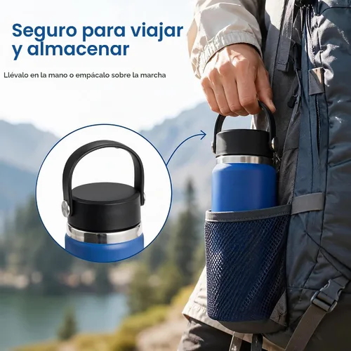 Vista 3 de Tapa para Hydro Flask de 12 16 18 20 32 40 64oz Boca Ancha, Tapa de repuesto para Thermoflask, Iron Flask, Takeya y más Botellas de Boca Ancha de 1