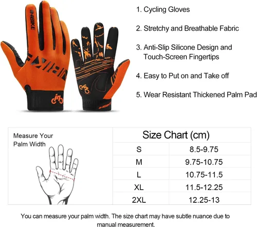 Vista 6 de INBIKE Guantes de ciclismo para hombresmujeres, guantes de ciclismo con pantalla táctil, antideslizantes, guantes de ciclismo de montaña MTB