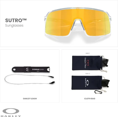 Vista 30 de Oakley Sutro OO9406 / OO9462 - Lentes de sol para hombre, kit de correa de accesorios, bolsa de microfibra