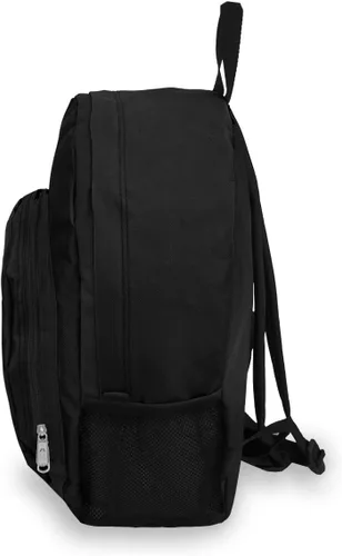 Vista 3 de Everest Equipaje Mochila con frontal y bolsillos laterales, Negro), BP2072-BK