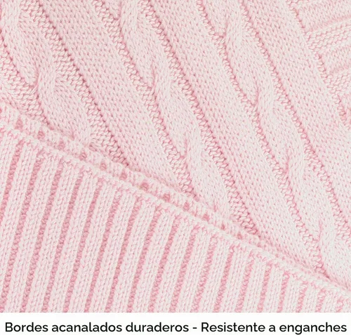 Vista 5 de NTBAY Manta de punto trenzado de 100 % algodón puro, súper suave y cálida de 51 x 67 pulgadas, para sofá, silla, cama, extra acogedora, lavable a