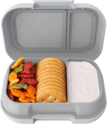 Vista 10 de Bentgo Snack para niños a prueba de fugas de 2 compartimentos estilo bento Aguamarina