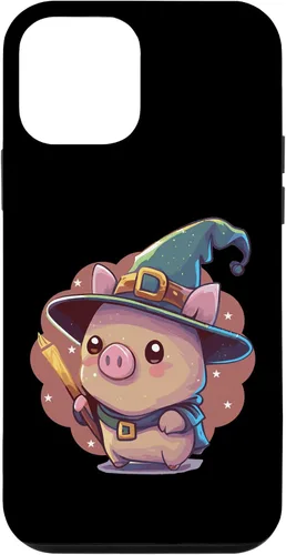 Vista 12 de Funda para iPhone 15 Cute Wizard Pig RPG Nerd Roleplaying Geek