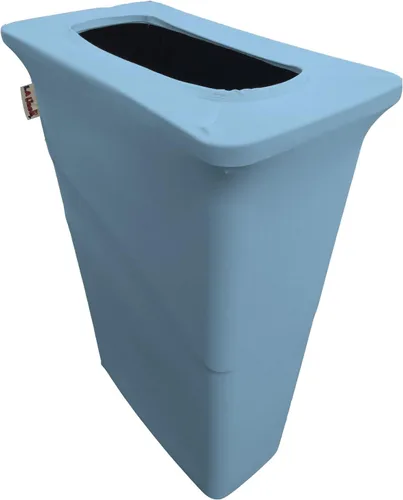 Vista 85 de LA Linen Funda elástica de elastano ajustable para cubo de basura Slim Jim de 23 galones, cubierta de contenedor de residuos, decoración de patio