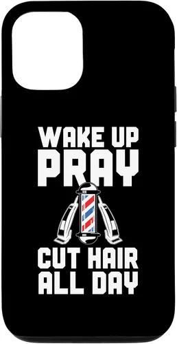 Vista 4 de iPhone 11 Pro Max Barbershop Wake Up Pray Cut Hair All Day Barbershop