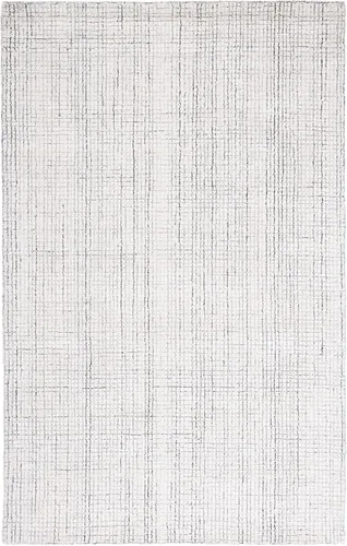 Vista 14 de SAFAVIEH Abstract Collection - Alfombra decorativa, 2 x 3 pies, marfil y negro, hecha a mano de lana y viscosa, ideal para zonas de alto tráfico