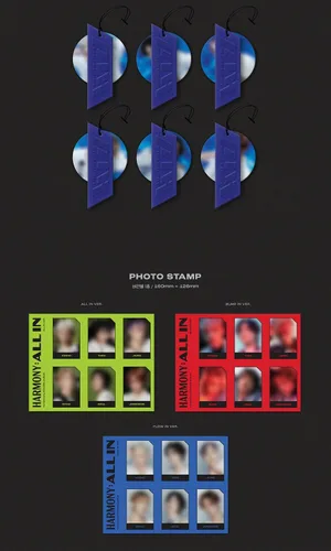 Vista 5 de P1HARMONY HARMONY ALL IN 6th Mini álbum (ALL IN + BUMP IN + FLOW IN - Juego de 3 ver + 3 póster plegado de primera prensa) K-POP sellado