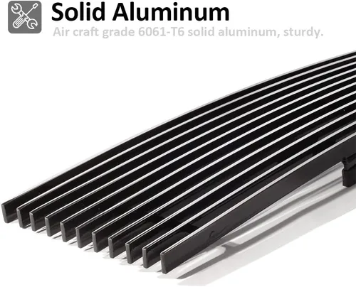 Vista 2 de Insertos de parrilla compatibles con parrilla frontal de aluminio sólido F150 2009-2014 (cromado)