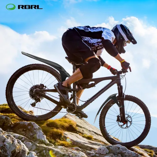 Vista 5 de RBRL Juego de guardabarros de bicicleta ajustable, protector de barro de MTB, grueso y ensanchado, guardabarros universales de bicicleta de 26 a 29