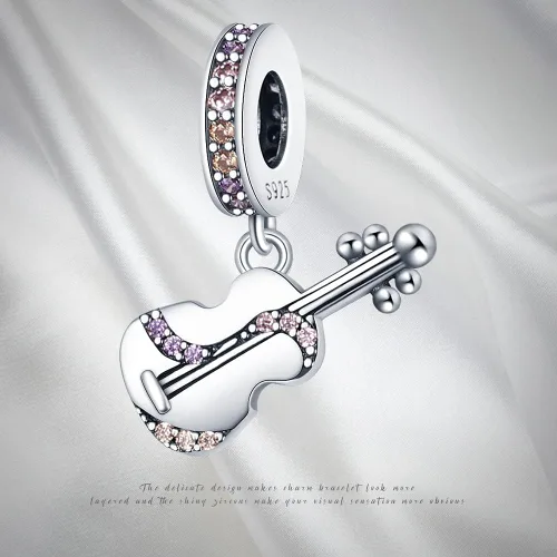 Vista 7 de Pandach Dijes de plata de ley 925 para pulseras y collares, colgantes de mariposa y auriculares, dijes de trébol, joyería de regalo para mujeres