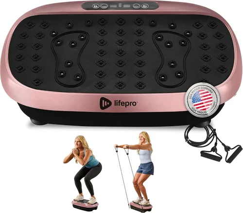 Vista 15 de Lifepro HexaPlate Lite Vibration Plate Exercise Machine — Magnetic Acupoints, 99 Speeds & 10 Presets Vibration Platform Machine with Resistance