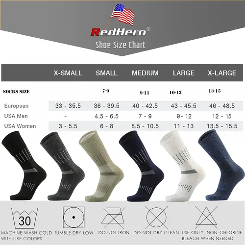 Vista 6 de Calcetines acolchados de lana merina para hombre, para senderismo, senderismo, senderismo, suaves, acogedores, ajuste térmico, control de humedad