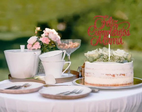 Vista 5 de Decoración para tartas con texto en inglés «Happy Birthday» en español «Mom Happy Birthday», «Best Mom Ever», «Happy Mom», «Happy Mom», «Happy Mom»