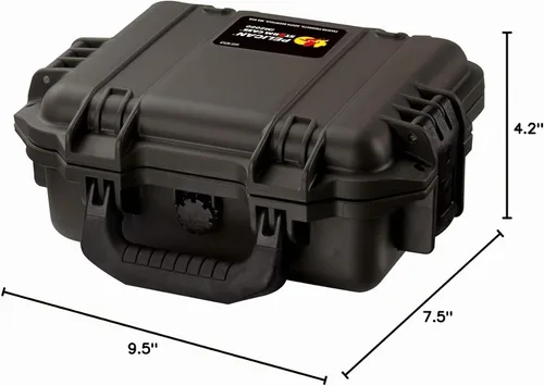 Vista 6 de Caja de transporte con espuma: 9.8 x 11.8 x 4.7 pulgadas. Negro