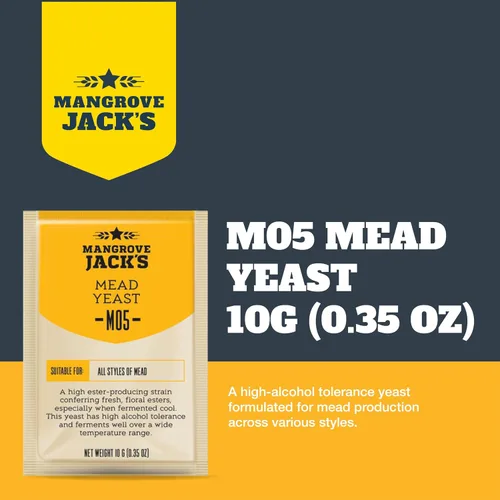 Vista 3 de Mangrove Jack's Craft Series M05 Mead Levadura, levadura de alto éster 3 x