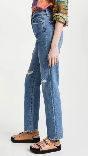 Vista 4 de Pistola Denim Jeans Cassie de tiro alto para mujer