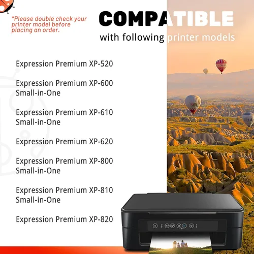 Vista 2 de Cartuchos de tinta COCCINK 273XL remanufacturados con Epson 273 XL T273 Work with XP-520 XP-620 XP-610 XP-600 XP-800 XP-810 XP-820 Printer Combo