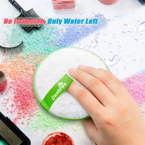 Vista 4 de Almohadillas desmaquillantes reutilizables, toallitas para eliminar maquillaje facial, paños de limpieza faciales lavables, hipoalergénicos