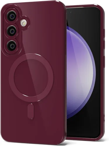 Vista 111 de Svanove Funda magnética de silicona para Samsung Galaxy S22, compatible con Magsafe, bonita funda para mujer, goma de gelatina brillante delgada