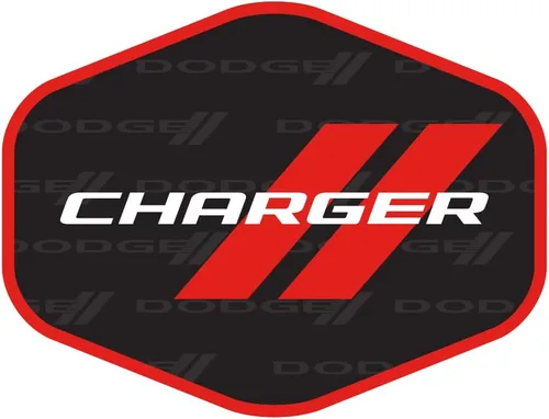 Vista 6 de Dodge Charger - Adhesivo de vinilo prémium con logotipo de rombo desteñido, 4 x 3 pulgadas, fabricado en los Estados Unidos