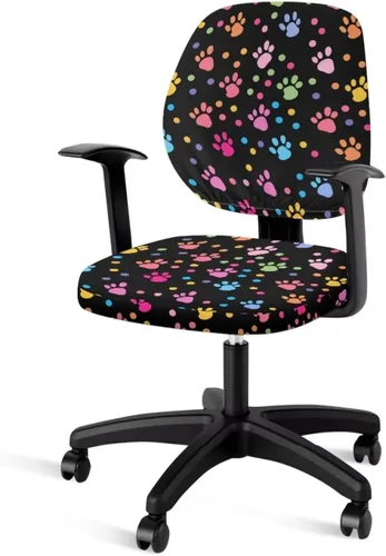 Vista 38 de Funda protectora elástica para silla de oficina con diseño de hongos artísticos, funda giratoria elástica para silla de escritorio, adecuada