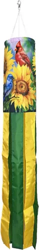 Vista 7 de Girasoles a cuadros Verano Windsock 40" L Briarwood Lane