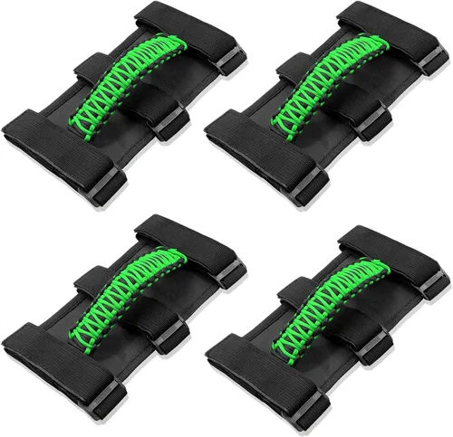 Vista 7 de Accesorios para Jeep Wrangler, barra antivuelco, mango de agarre con moldura para manija compatible con Jeep Wrangler YJ TJ JK JKU JL JLU 1955-2023