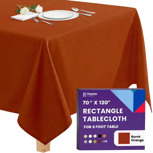 Vista 143 de Gee Di Moda - Mantel rectangular de 60 x 84 pulgadas – Mantel rectangular de poliéster lavable para mesa de 5 pies
