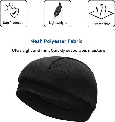 Vista 2 de ZLYC Casco que absorbe el sudor, gorro de calavera para hombres y mujeres, gorro de ciclismo para correr